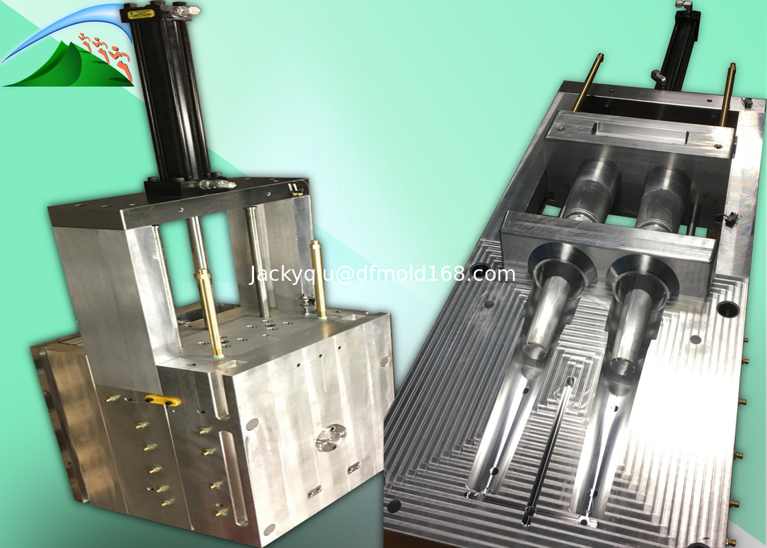 Long sliders pipe mold making, ABS, PVC, PC pipe mould with cylinder stroke moulding.