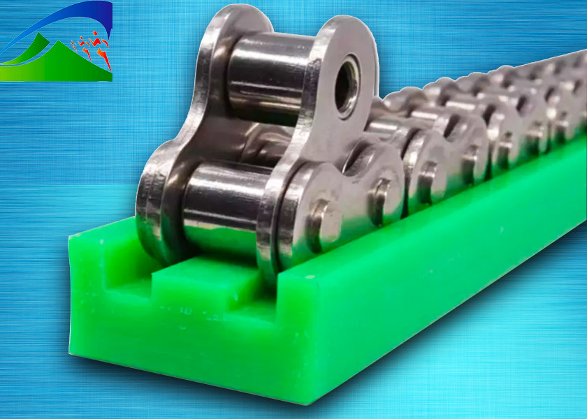 T-type guide with high precision and wear-resistant double row chain guide groove, made with UHMWPE high wear